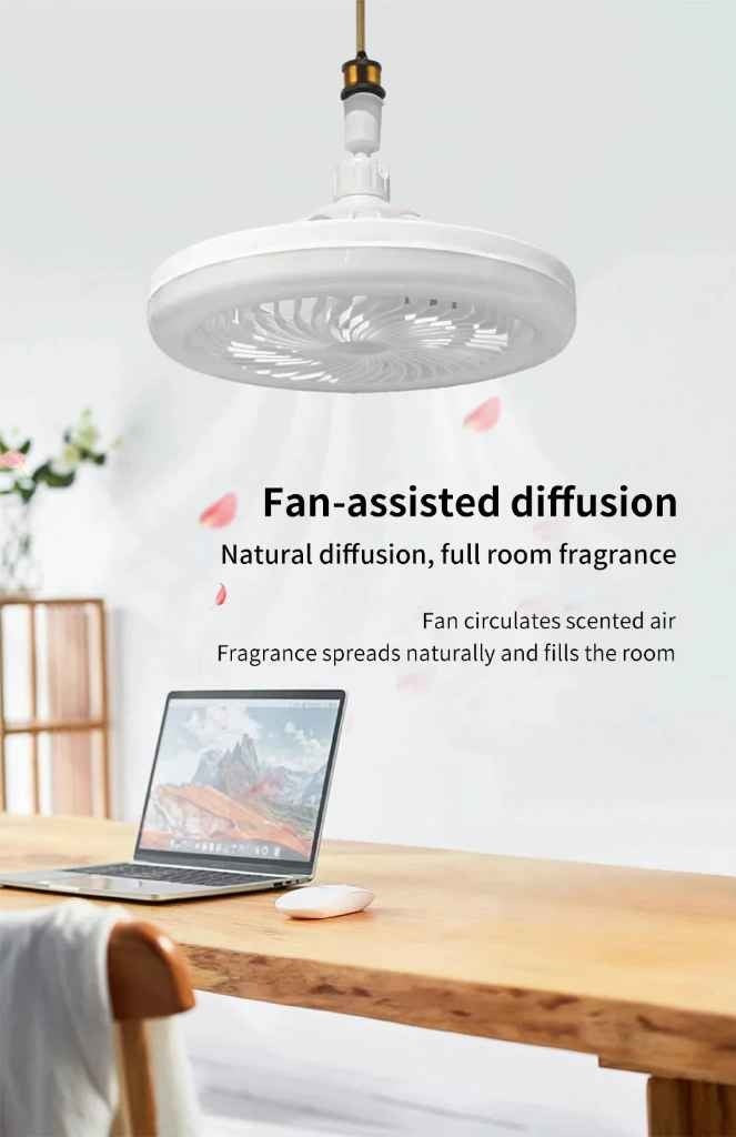30W Remote Control Ceiling Fan Lamp Infinitely Dimmable E27 Base Noise Mute 3-Speed Wind Speed Adjustment LED Light 85-265V