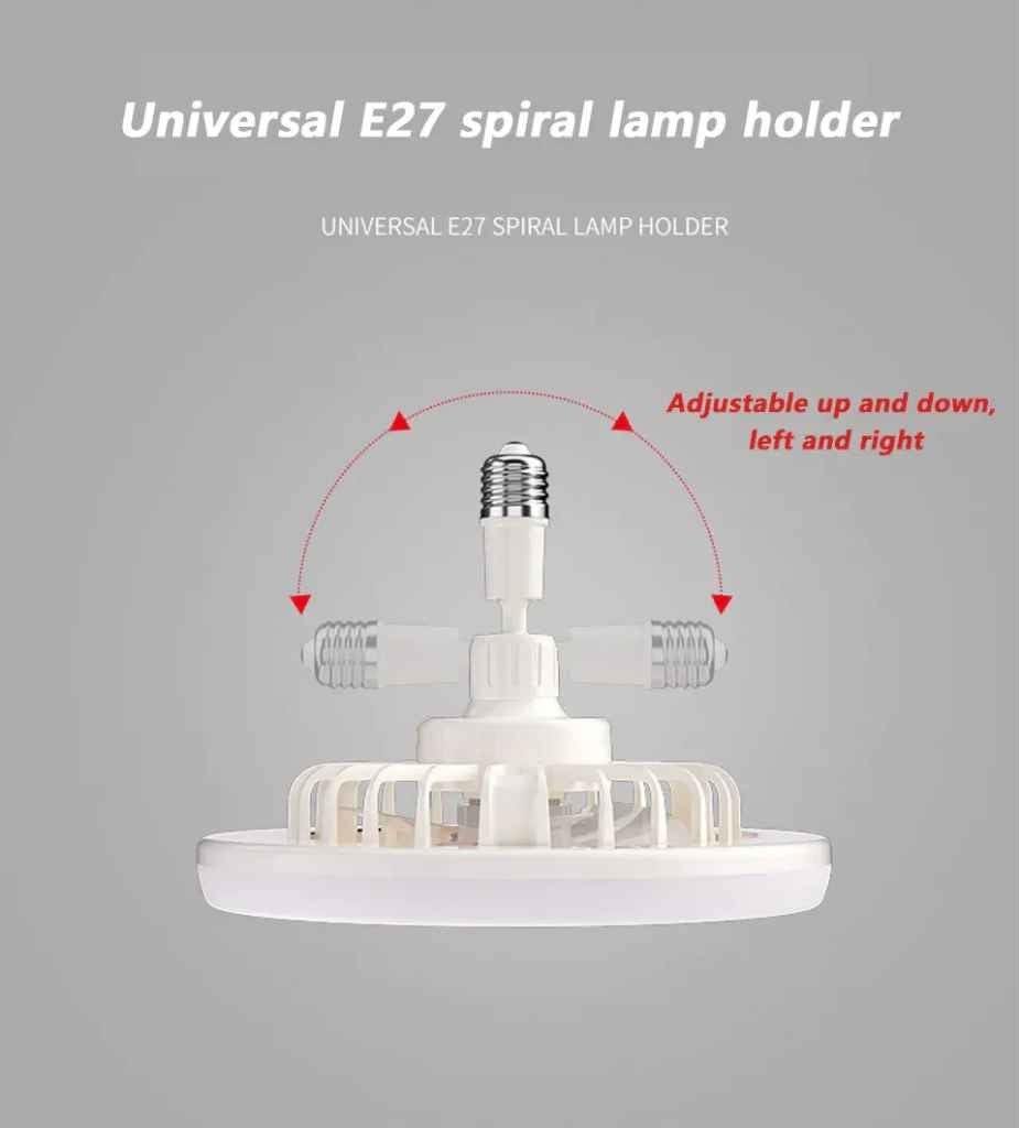 30W Remote Control Ceiling Fan Lamp Infinitely Dimmable E27 Base Noise Mute 3-Speed Wind Speed Adjustment LED Light 85-265V