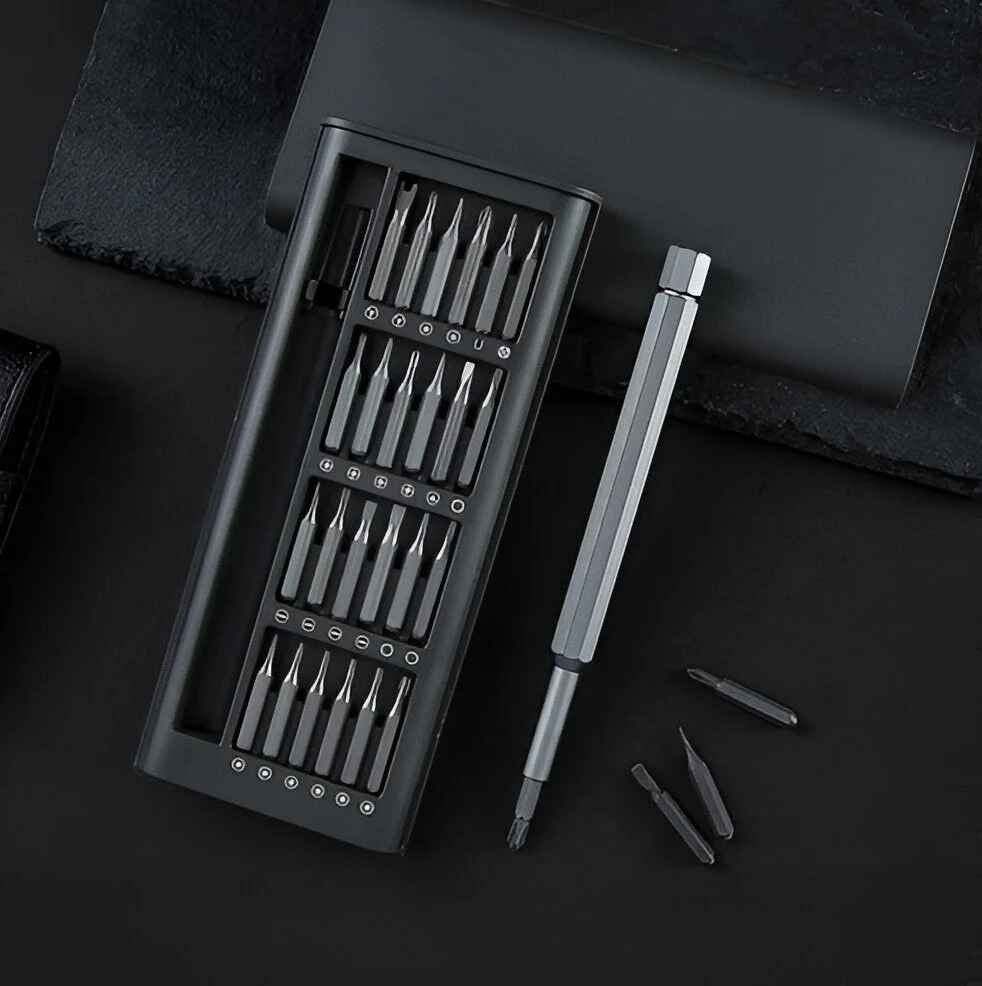 24 In 1 Screw Driver Tiny Magnetic Tools Kit For Repairing Long Handle Screwdriver