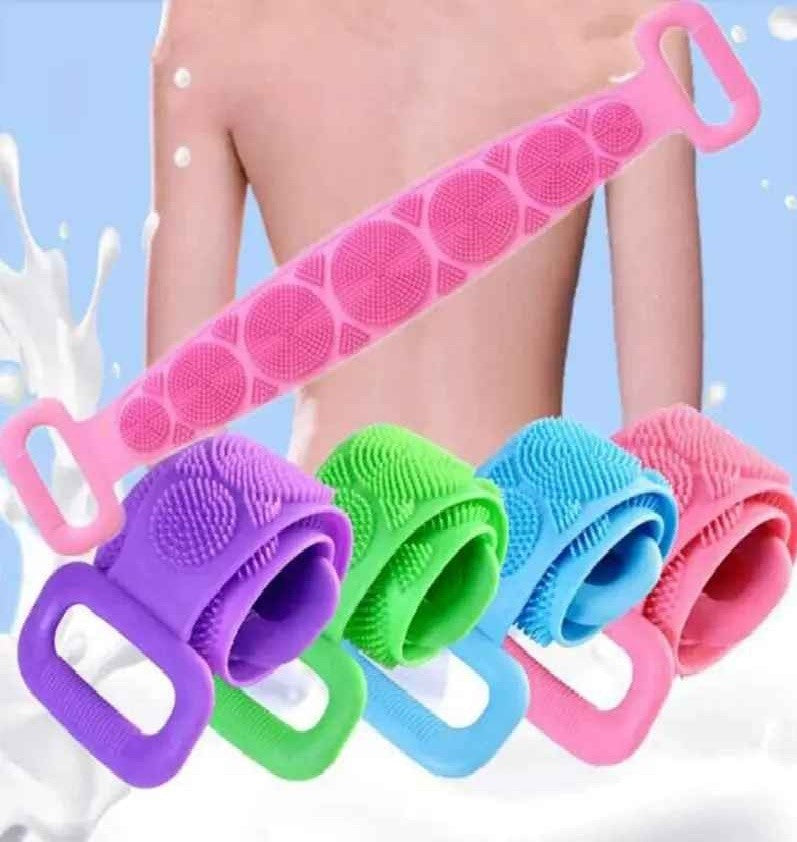1 Pc Silicone Body Scrubber Bath Brush Belt