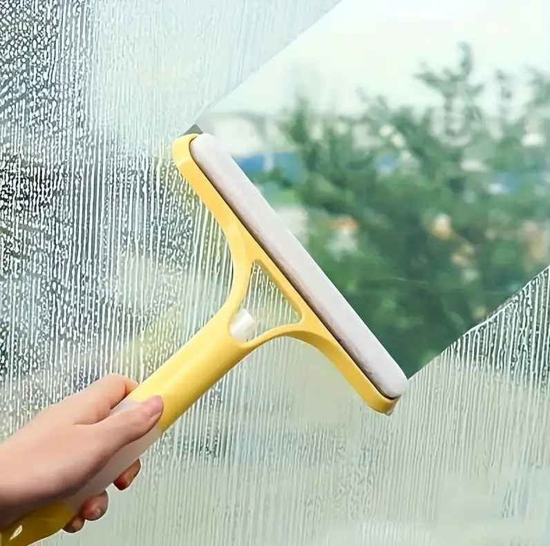 2pcs Multi-Purpose 3-in-1 Glass Cleaner with Scraper & Sprayer - Handheld Window, Shower, and Car Windshield Wiper for Efficient Cleaning